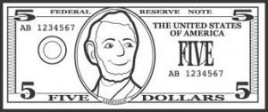 5 dollar bill